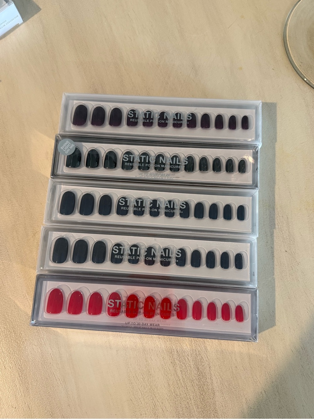 Static Nails Reusable Press-On Set (pack of five)